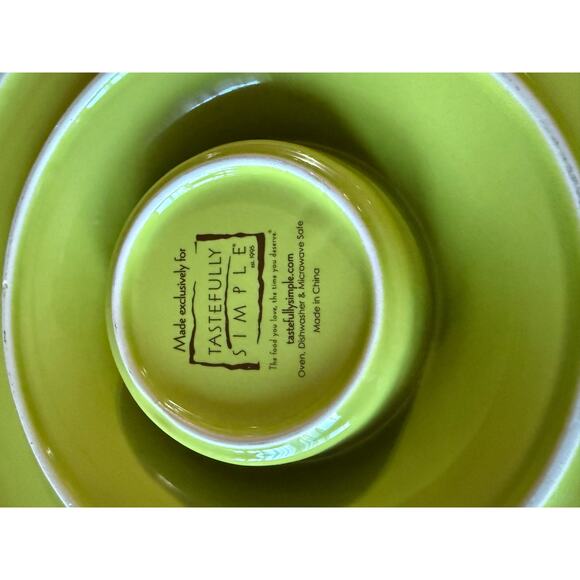 Tastefully Simple 14" & 7" Salsa Chip Dip Bowls - Picture 5 of 8